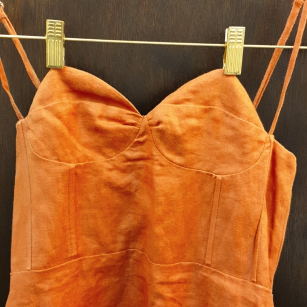 Stunning linen corset dress made in Italy